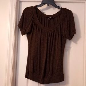 Olive green short sleeve top